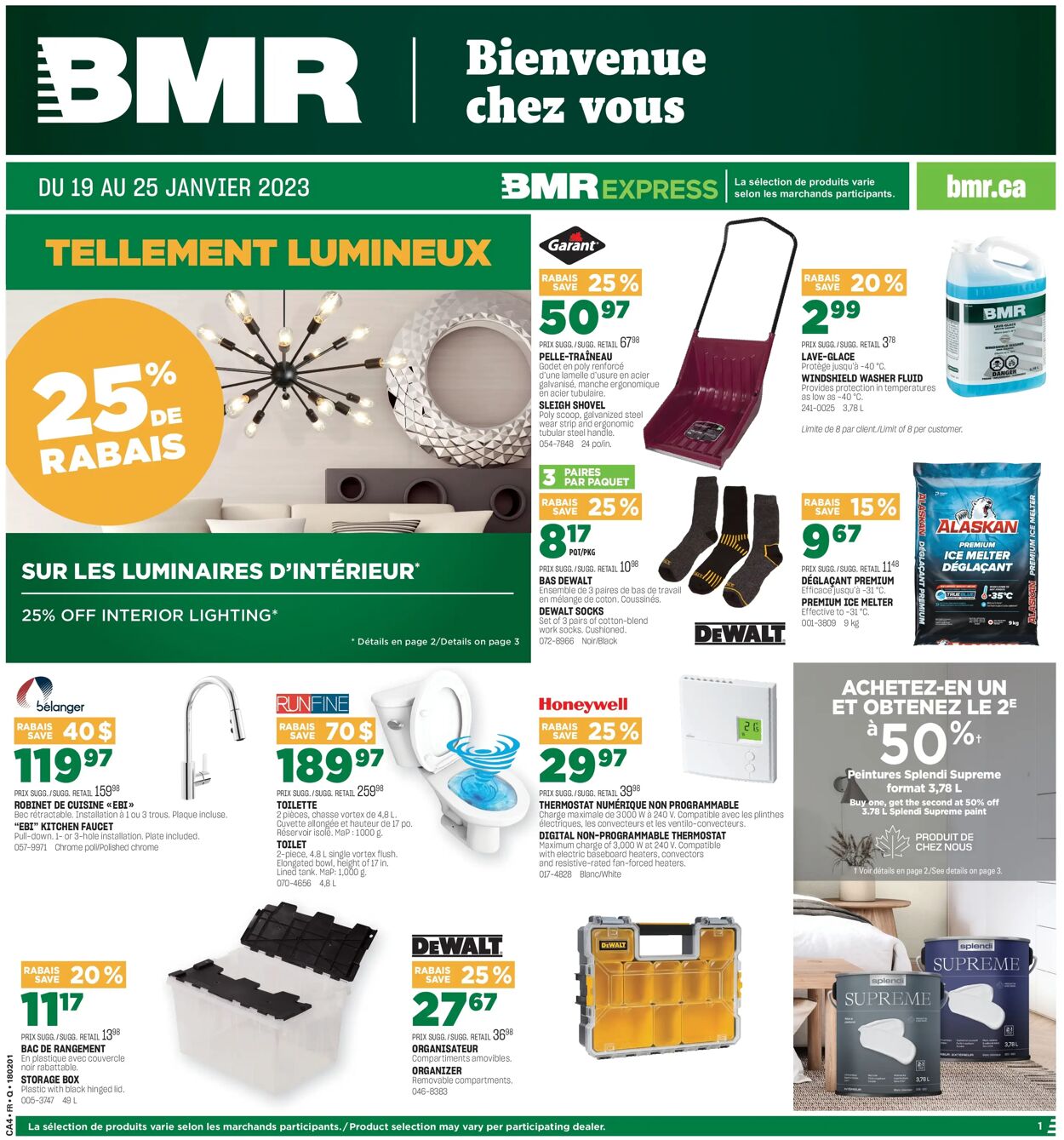 Circulaire BMR 19.01.2023 - 25.01.2023