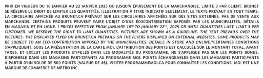 Circulaire Brunet 16.01.2025 - 22.01.2025