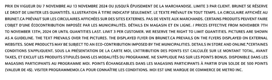 Circulaire Brunet 07.11.2024 - 13.11.2024