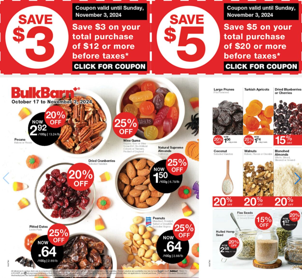 Circulaire Bulk Barn 28.10.2024 - 04.11.2024