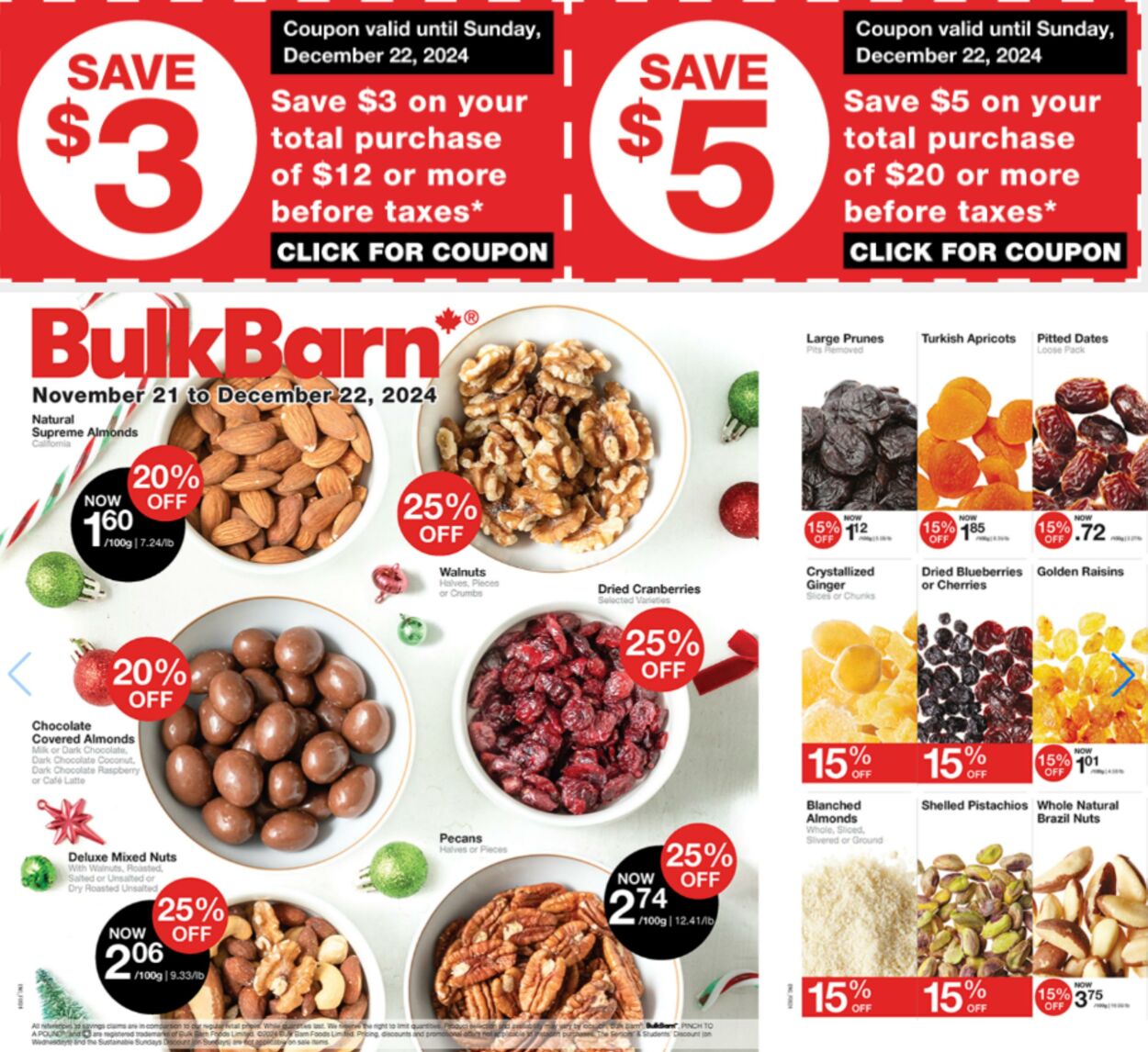 Circulaire Bulk Barn 16.12.2024 - 22.12.2024