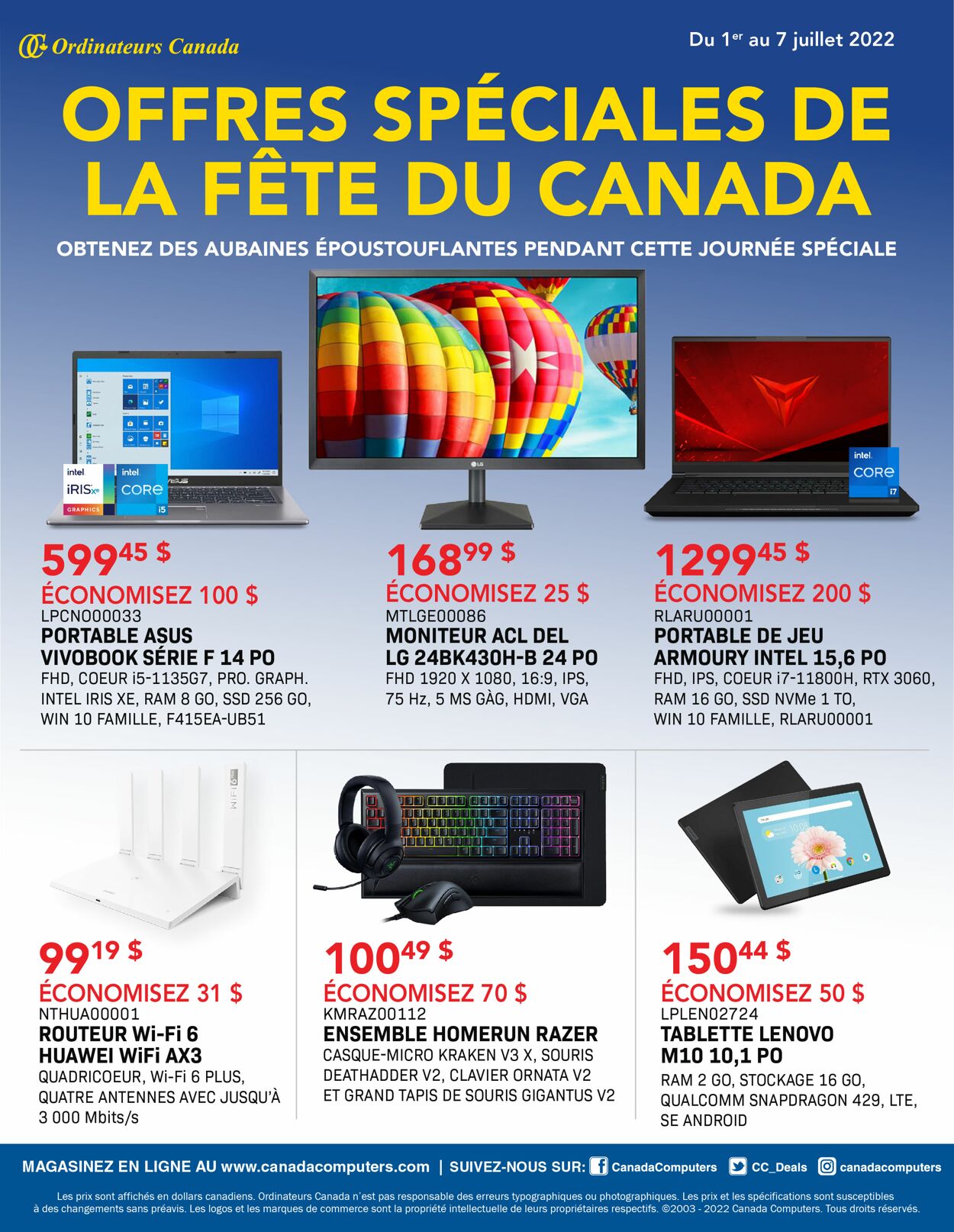 Circulaire Canada Computers 01.07.2022-07.07.2022
