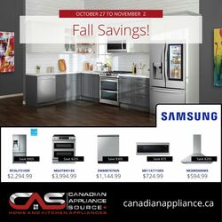 Circulaire Canadian Appliance Source 27.10.2022-02.11.2022