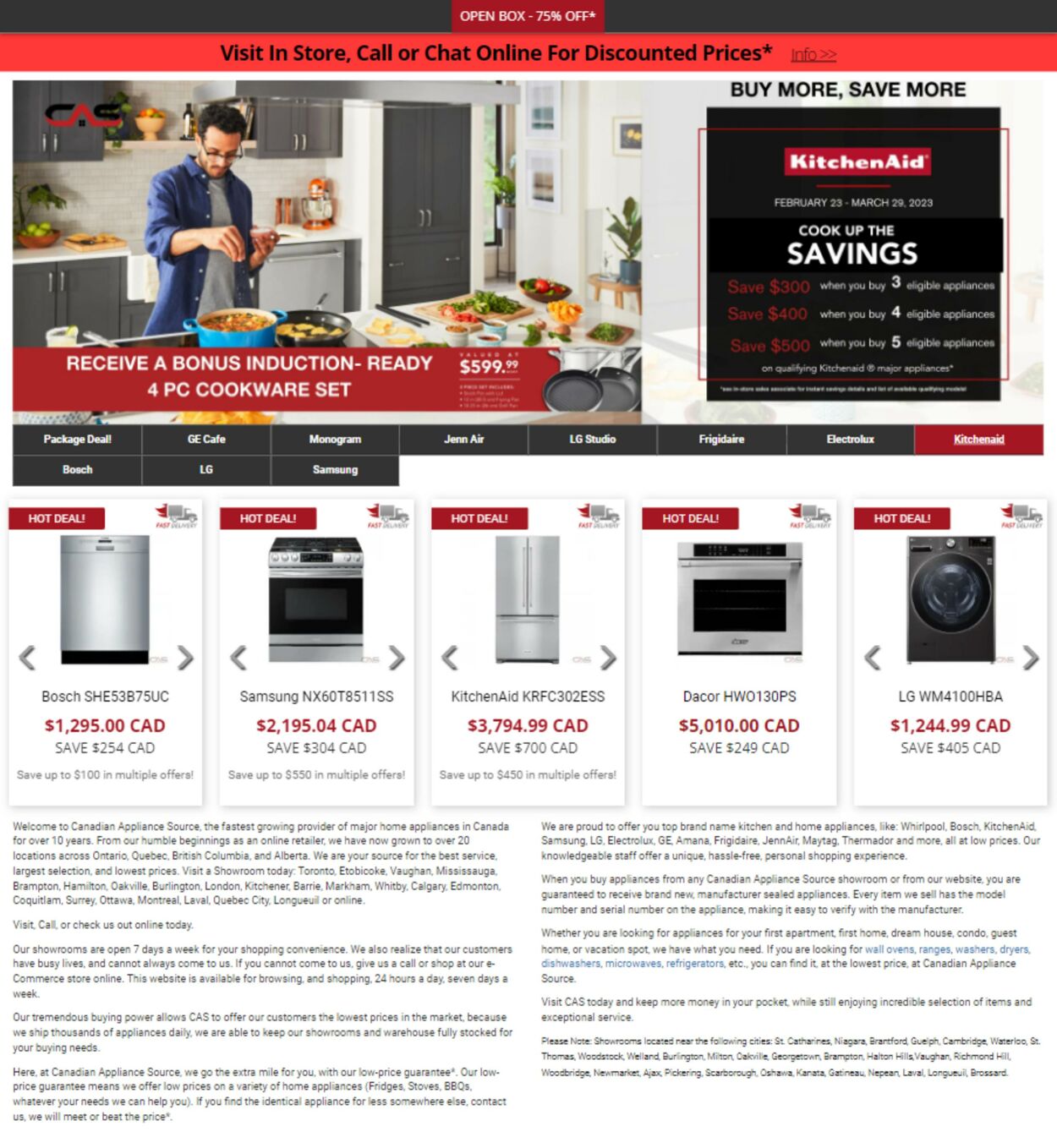 Canadian Appliance Source Circulaires