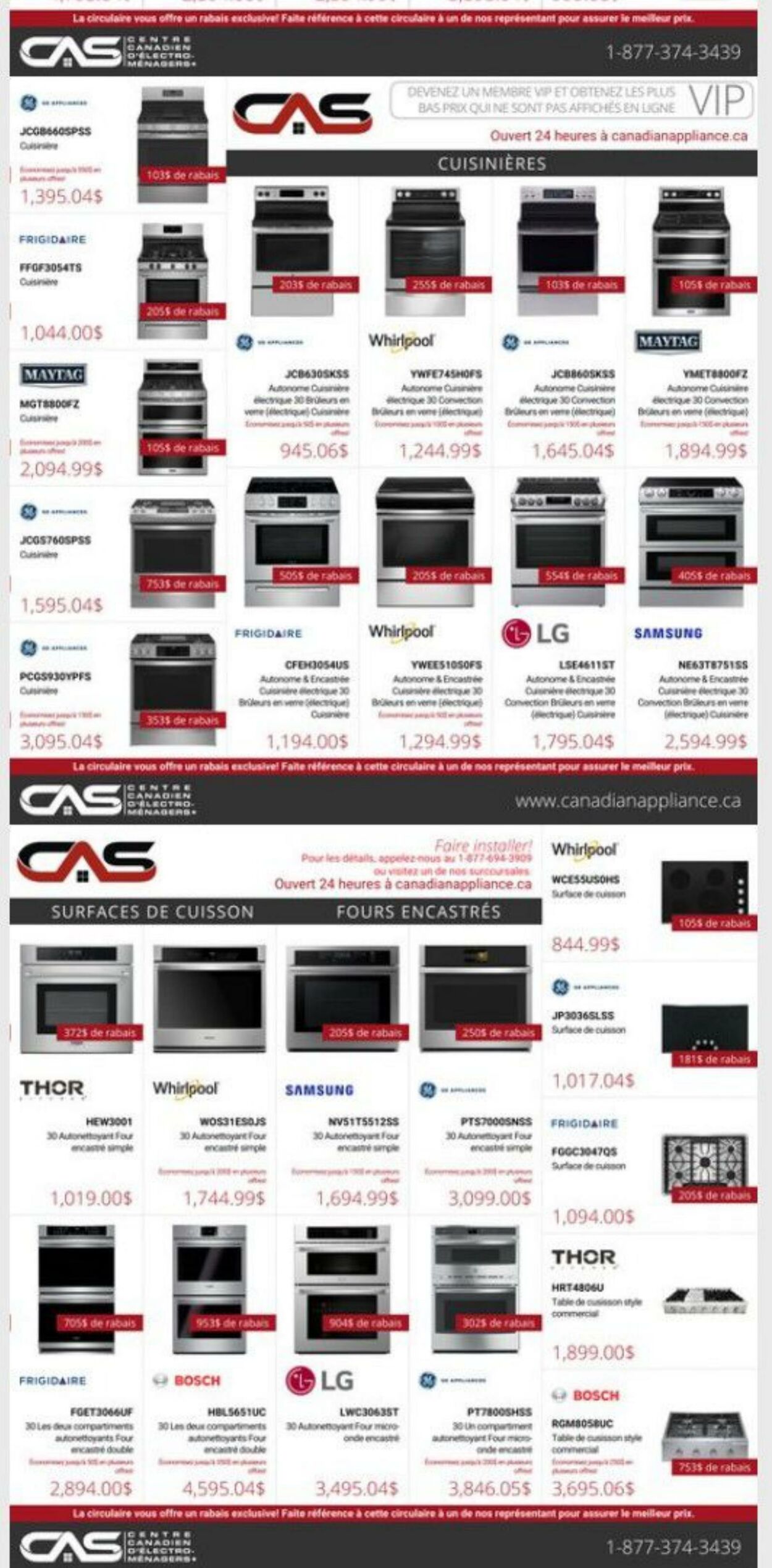 Circulaire Canadian Appliance Source 07.10.2021 - 13.10.2021
