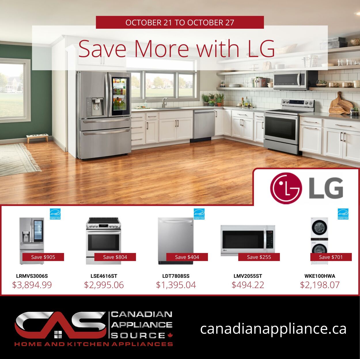 Circulaire Canadian Appliance Source 21.10.2021 - 27.10.2021