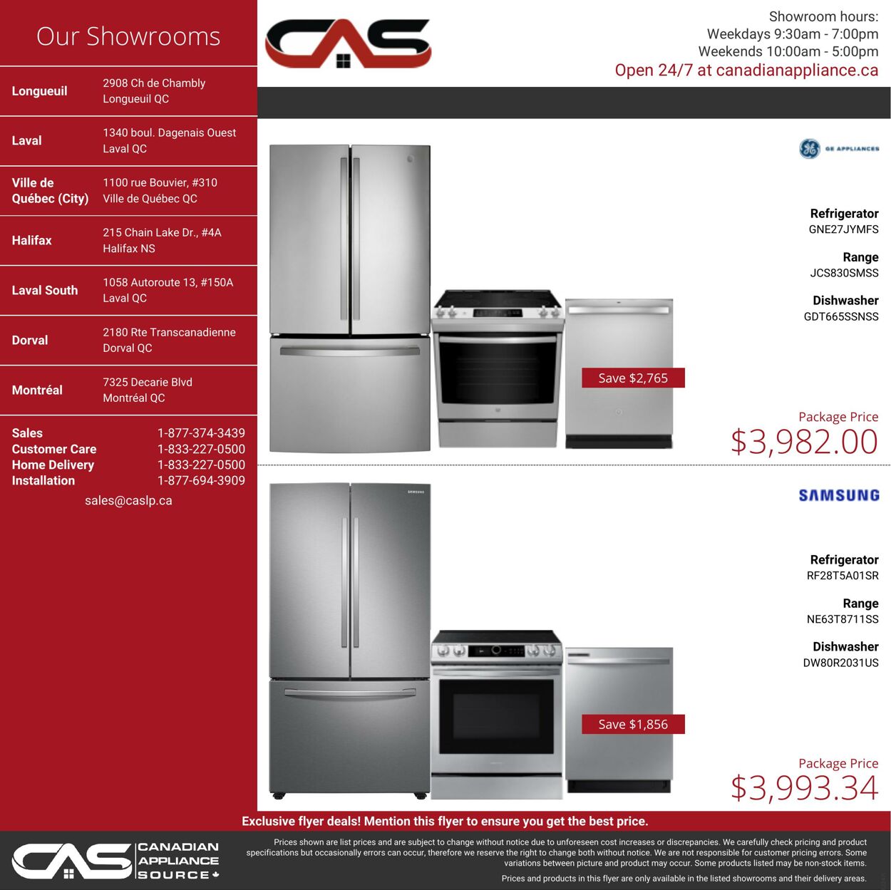 Circulaire Canadian Appliance Source 24.11.2022 - 30.11.2022