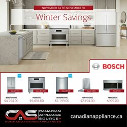 Circulaire Canadian Appliance Source 24.11.2022-30.11.2022