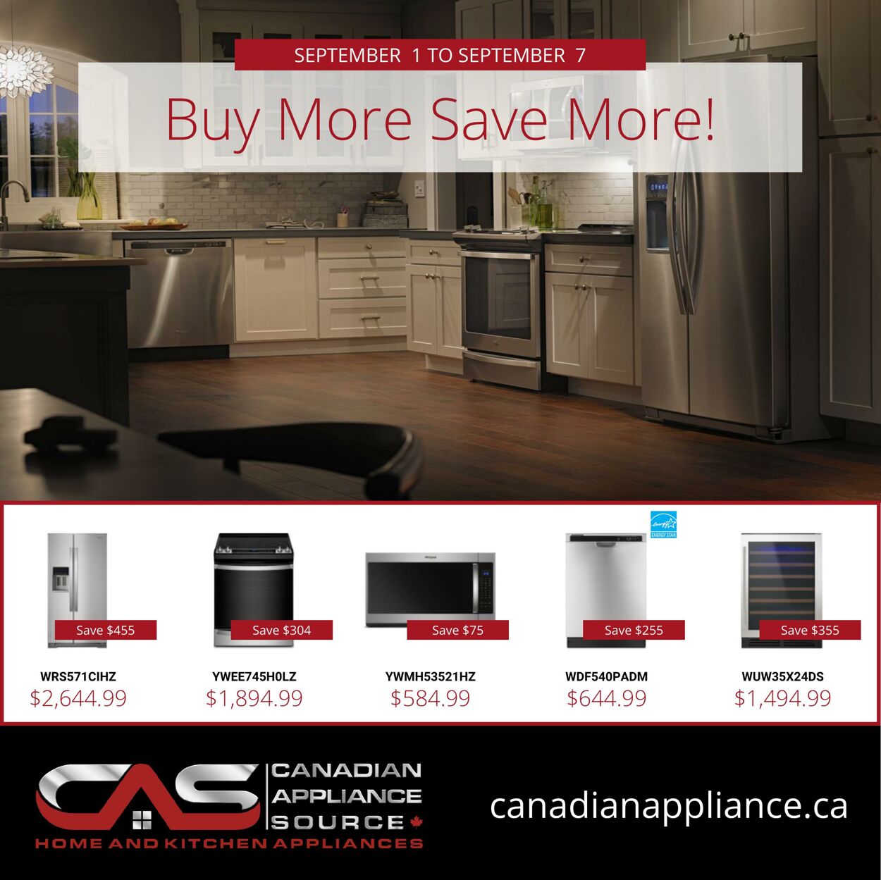Circulaire Canadian Appliance Source 01.09.2022-07.09.2022