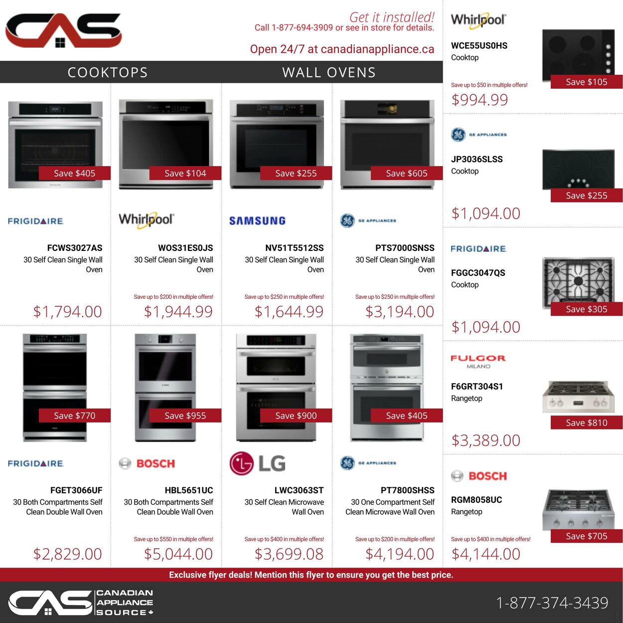 Circulaire Canadian Appliance Source 01.09.2022 - 07.09.2022