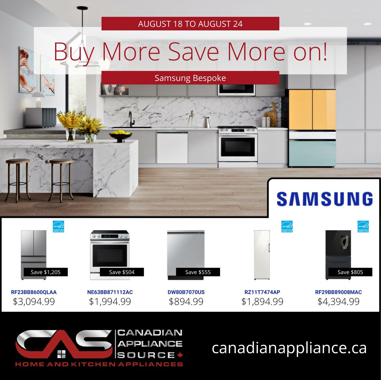Circulaire Canadian Appliance Source 18.08.2022-24.08.2022