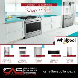 Circulaire Canadian Appliance Source 17.11.2022-23.11.2022