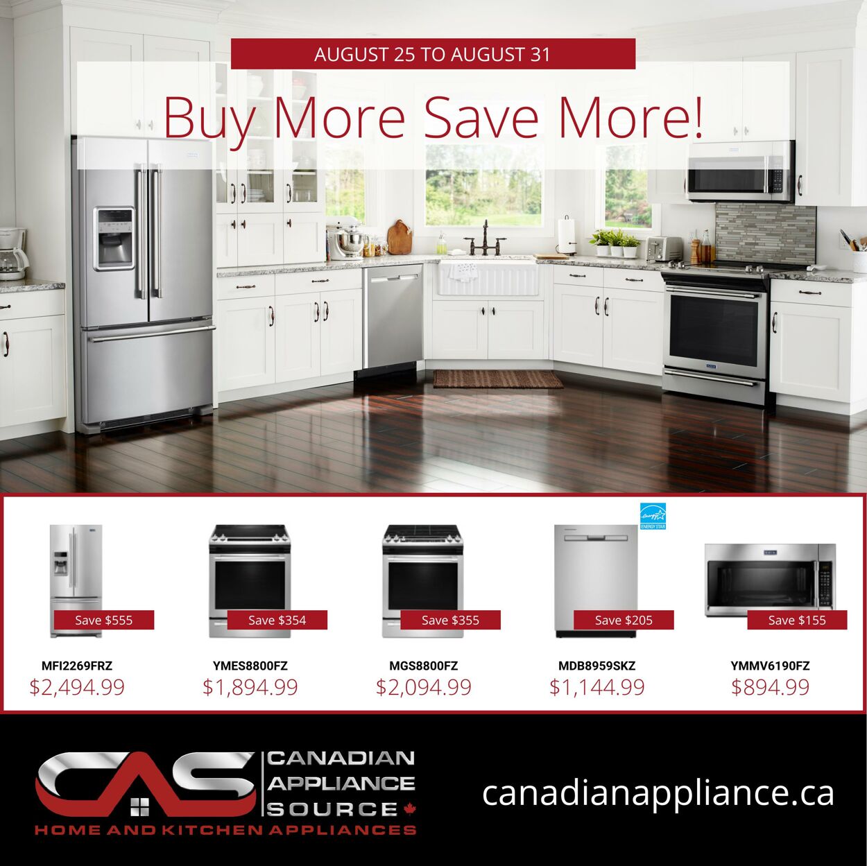 Circulaire Canadian Appliance Source 25.08.2022 - 31.08.2022