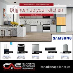 Circulaire Canadian Appliance Source 10.11.2022-16.11.2022