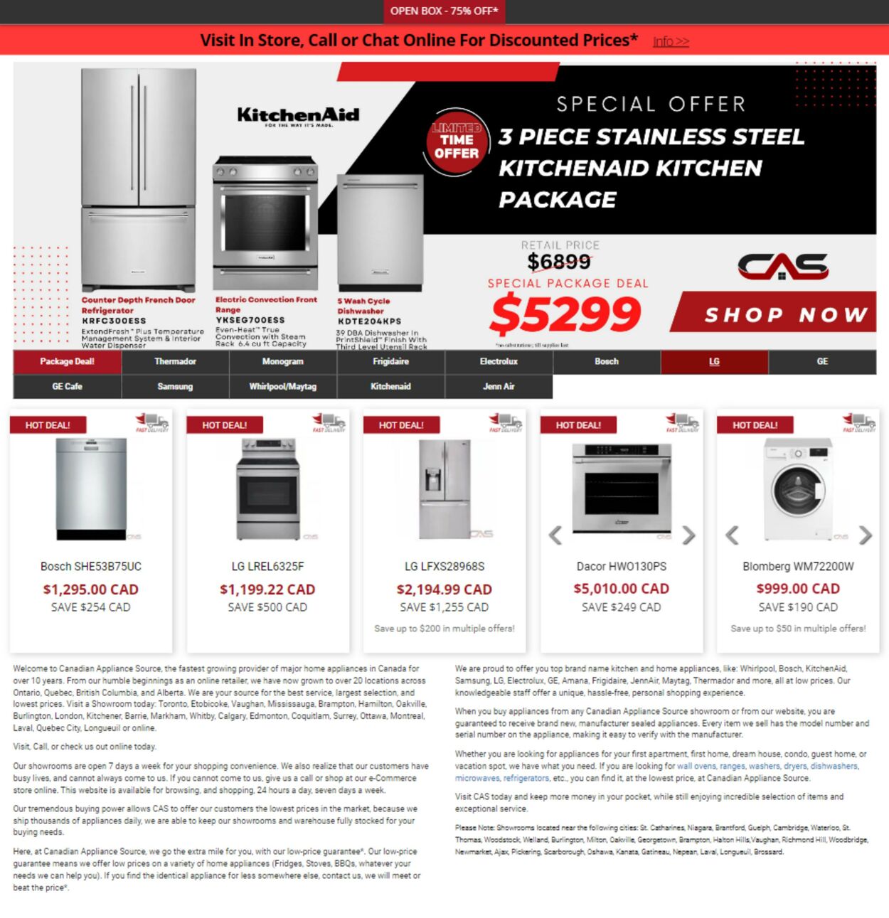 Circulaire Canadian Appliance Source 06.04.2023 - 19.04.2023