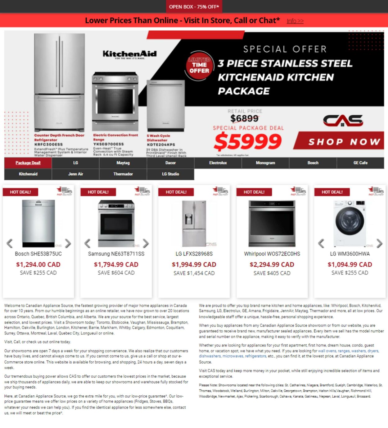 Circulaire Canadian Appliance Source 18.05.2023 - 24.05.2023