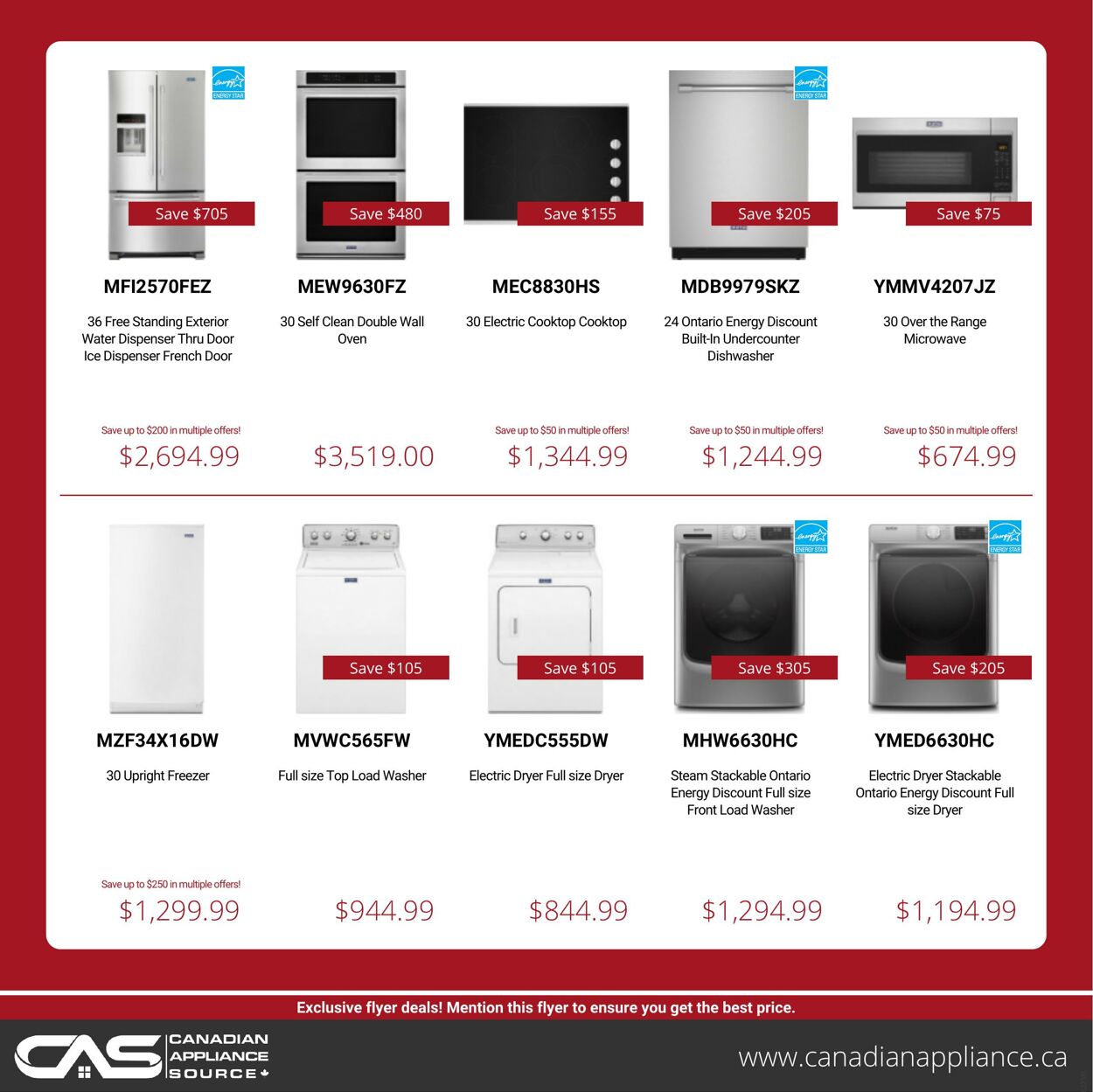 Circulaire Canadian Appliance Source 22.09.2022 - 28.09.2022