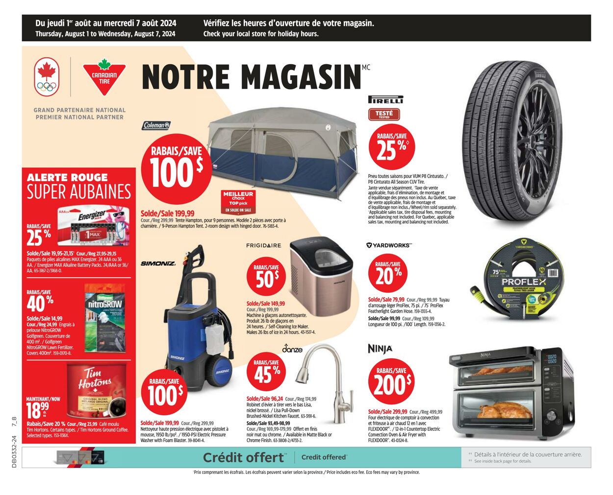 Circulaire Canadian Tire 01.08.2024 - 07.08.2024