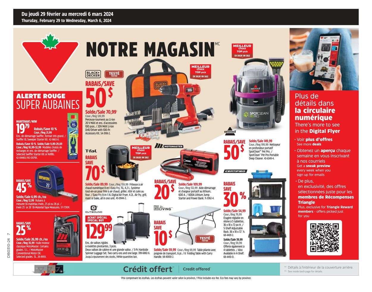 Circulaire Canadian Tire 29.02.2024 - 06.03.2024