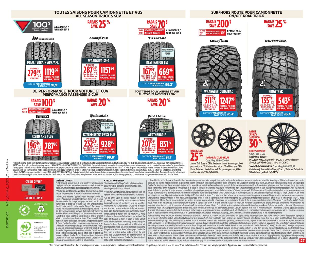 Circulaire Canadian Tire 16.03.2023 - 22.03.2023