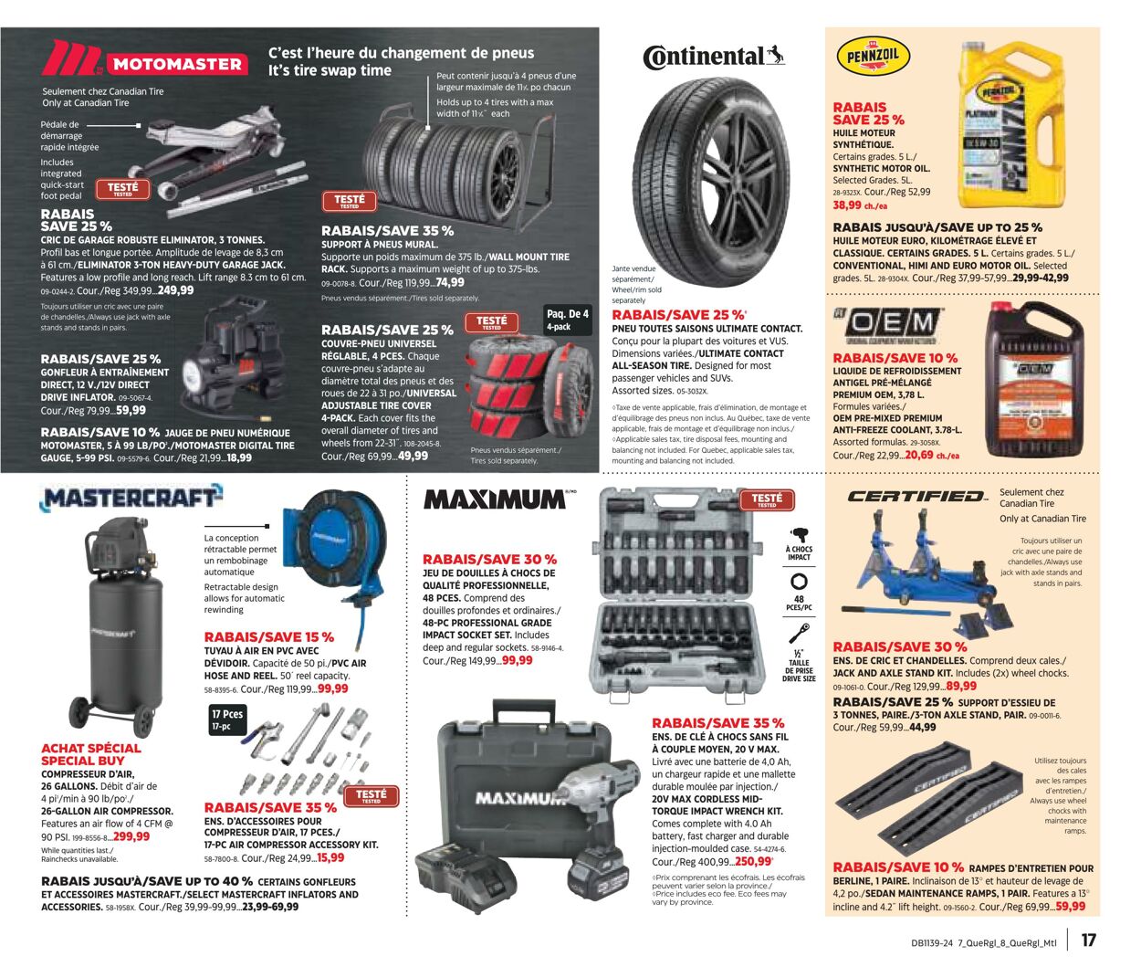 Circulaire Canadian Tire 20.09.2024 - 10.10.2024