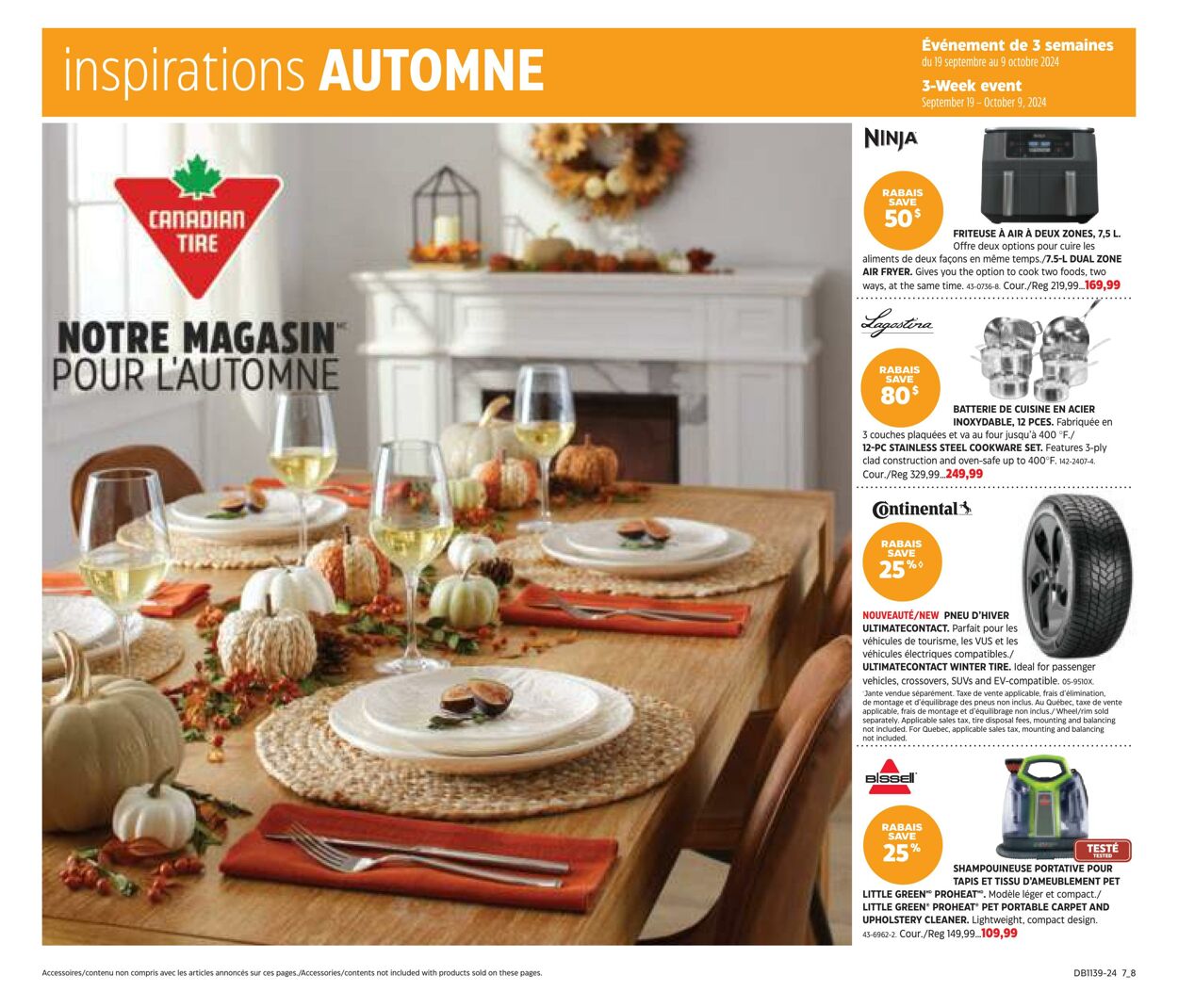 Circulaire Canadian Tire - Canadian Tire 20 sept. 2024 - 10 oct. 2024