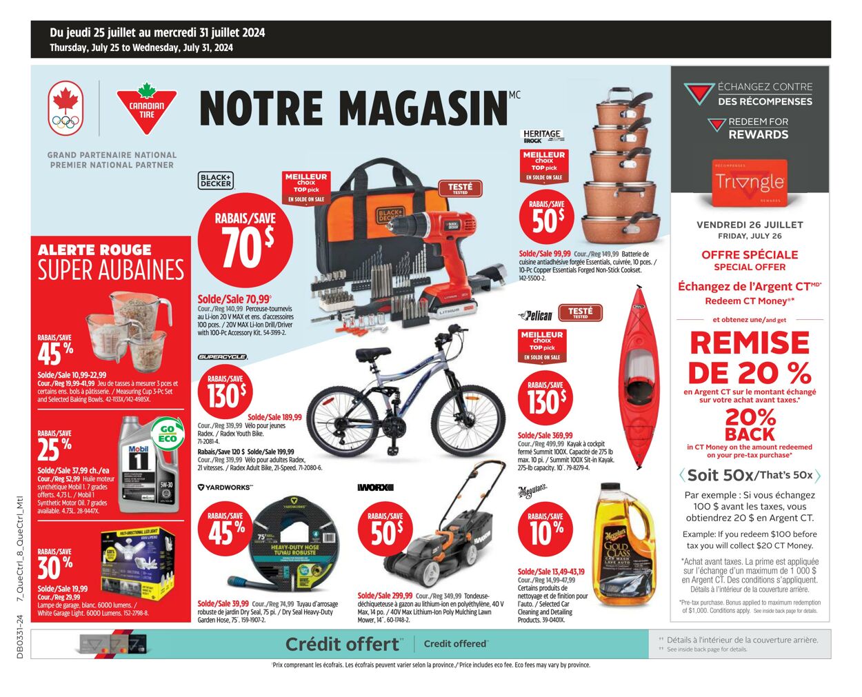 Circulaire Canadian Tire - Canadian Tire 25 juil. 2024 - 31 juil. 2024