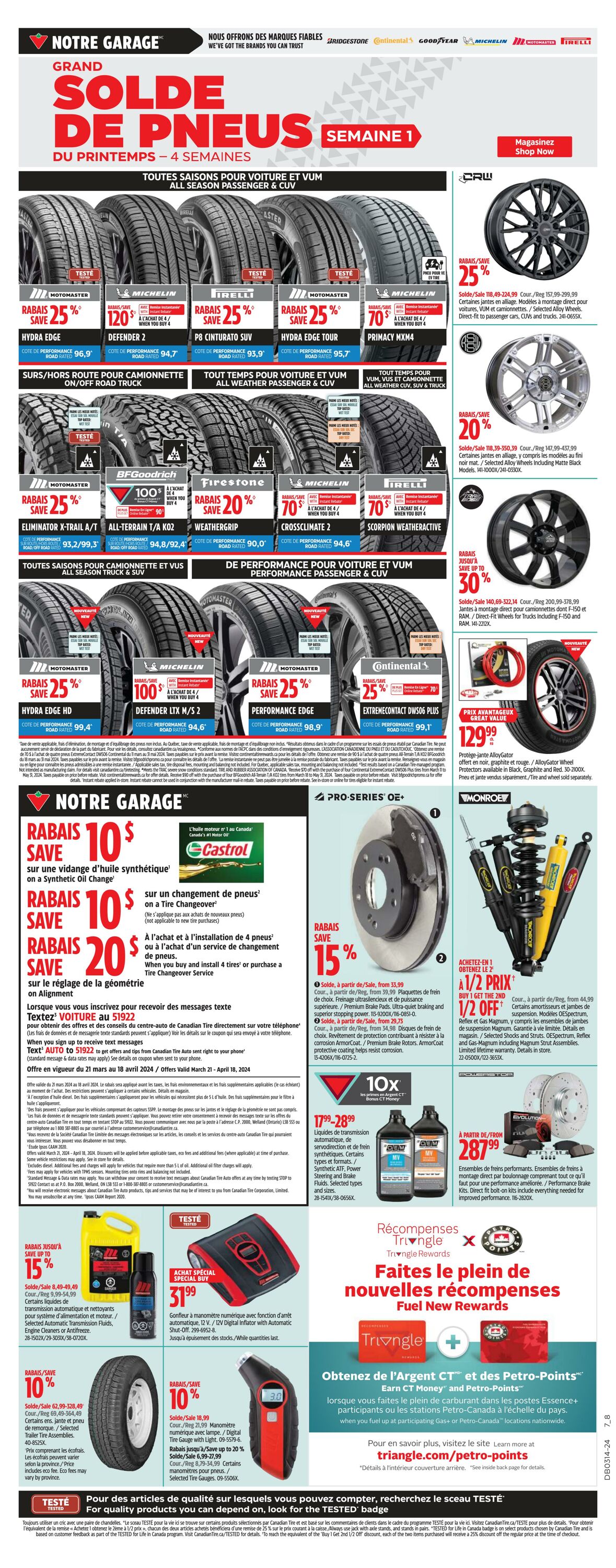 Circulaire Canadian Tire 28.03.2024 - 03.04.2024