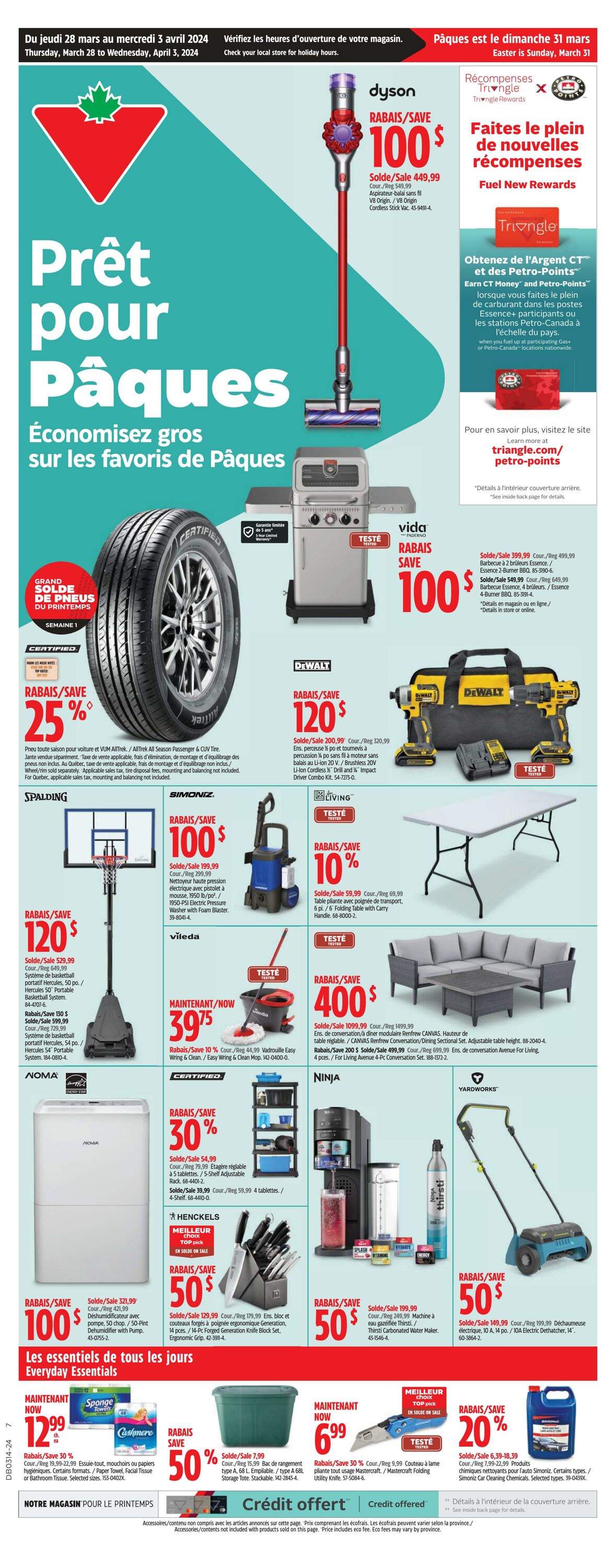Circulaire Canadian Tire - Canadian Tire 28 mars 2024 - 3 avr. 2024