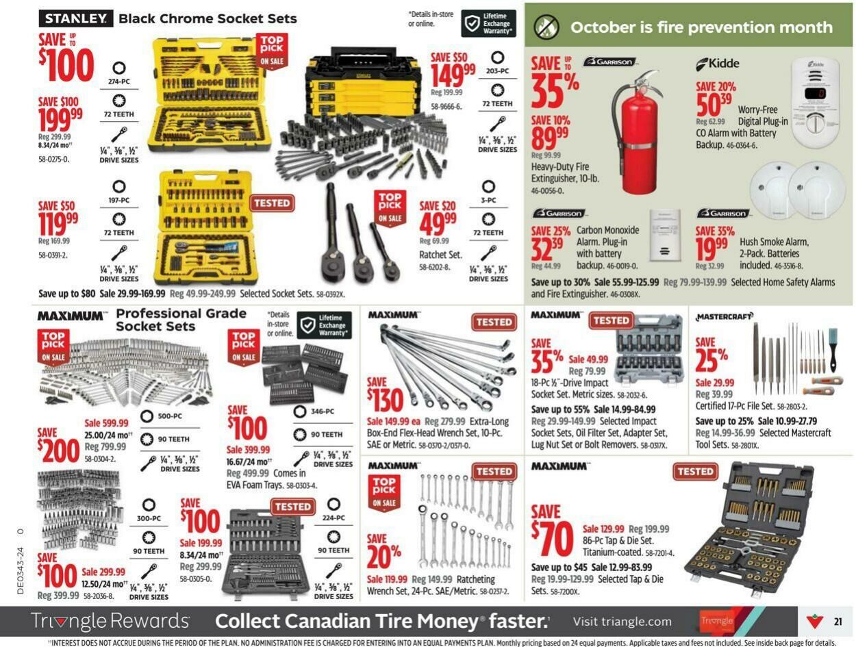 Circulaire Canadian Tire 17.10.2024 - 23.10.2024