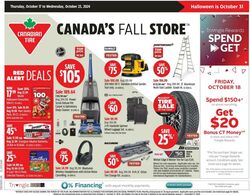 Circulaire Canadian Tire 17.10.2024 - 23.10.2024