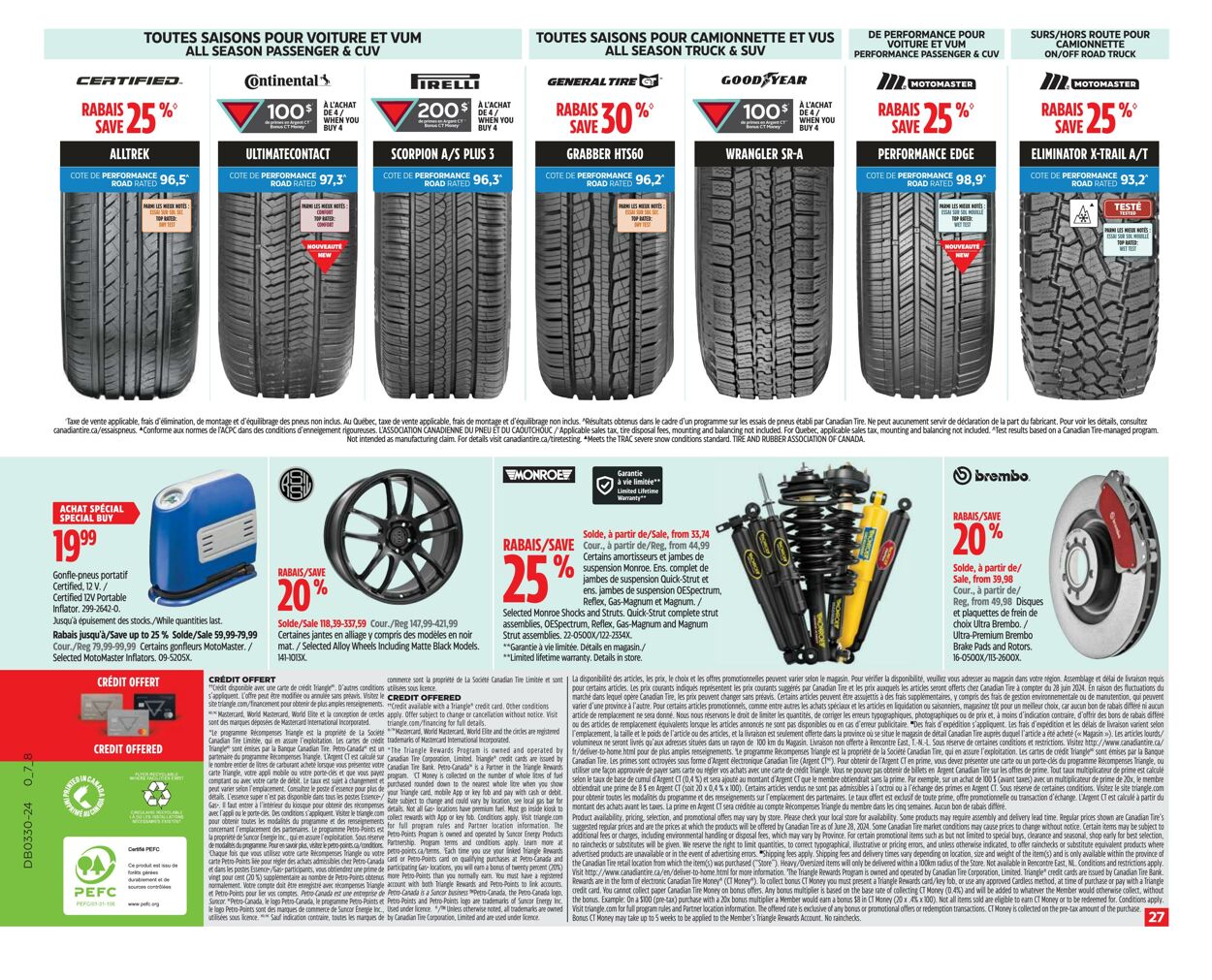 Circulaire Canadian Tire 18.07.2024 - 24.07.2024