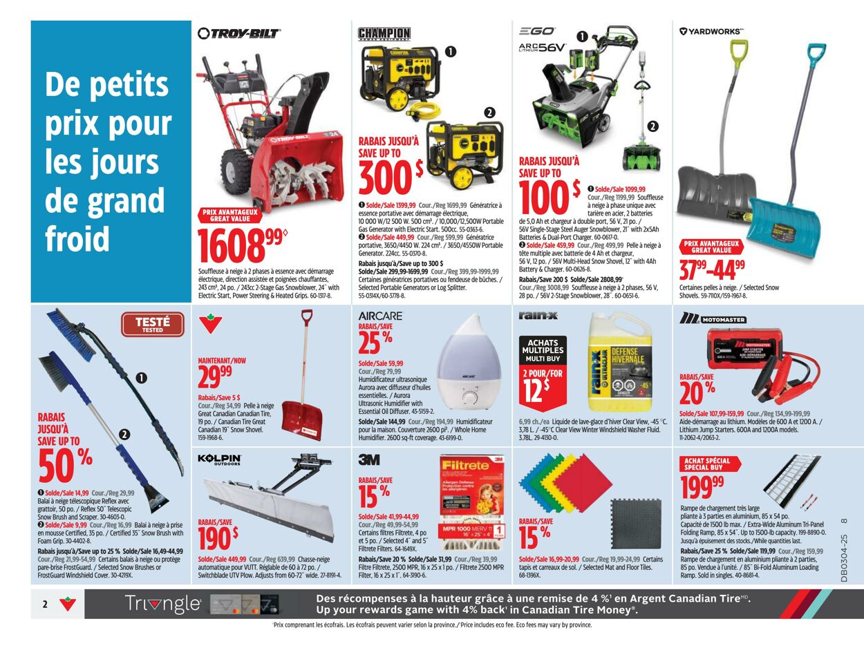 Circulaire Canadian Tire 16.01.2025 - 22.01.2025