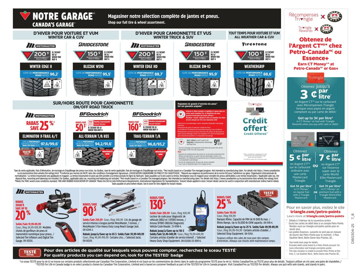 Circulaire Canadian Tire 16.01.2025 - 22.01.2025