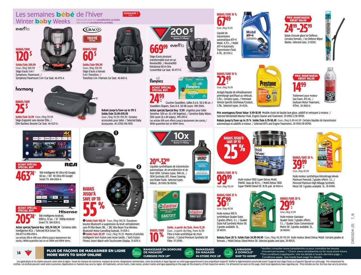 Circulaire Canadian Tire 16.01.2025 - 22.01.2025