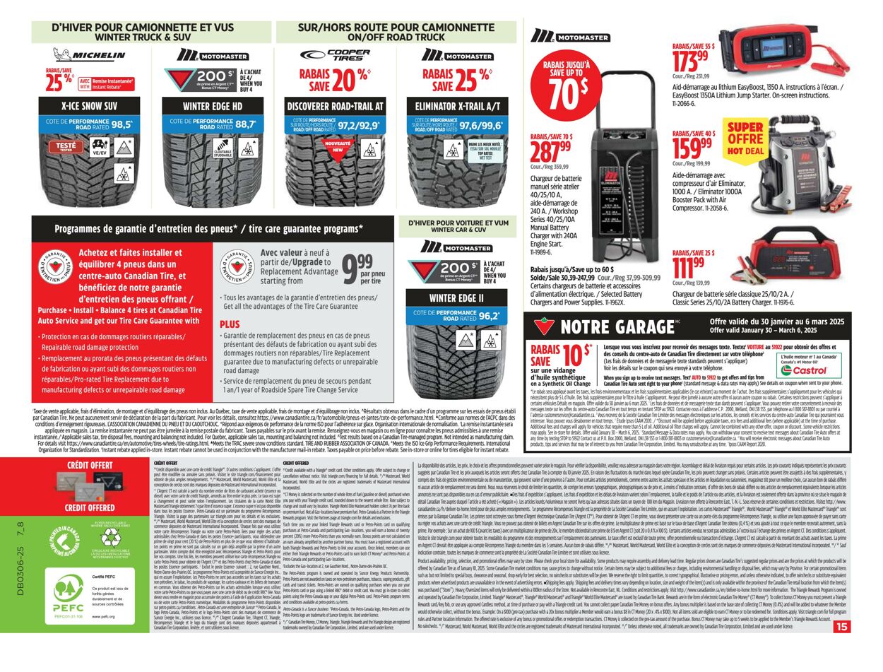 Circulaire Canadian Tire 30.01.2025 - 05.02.2025