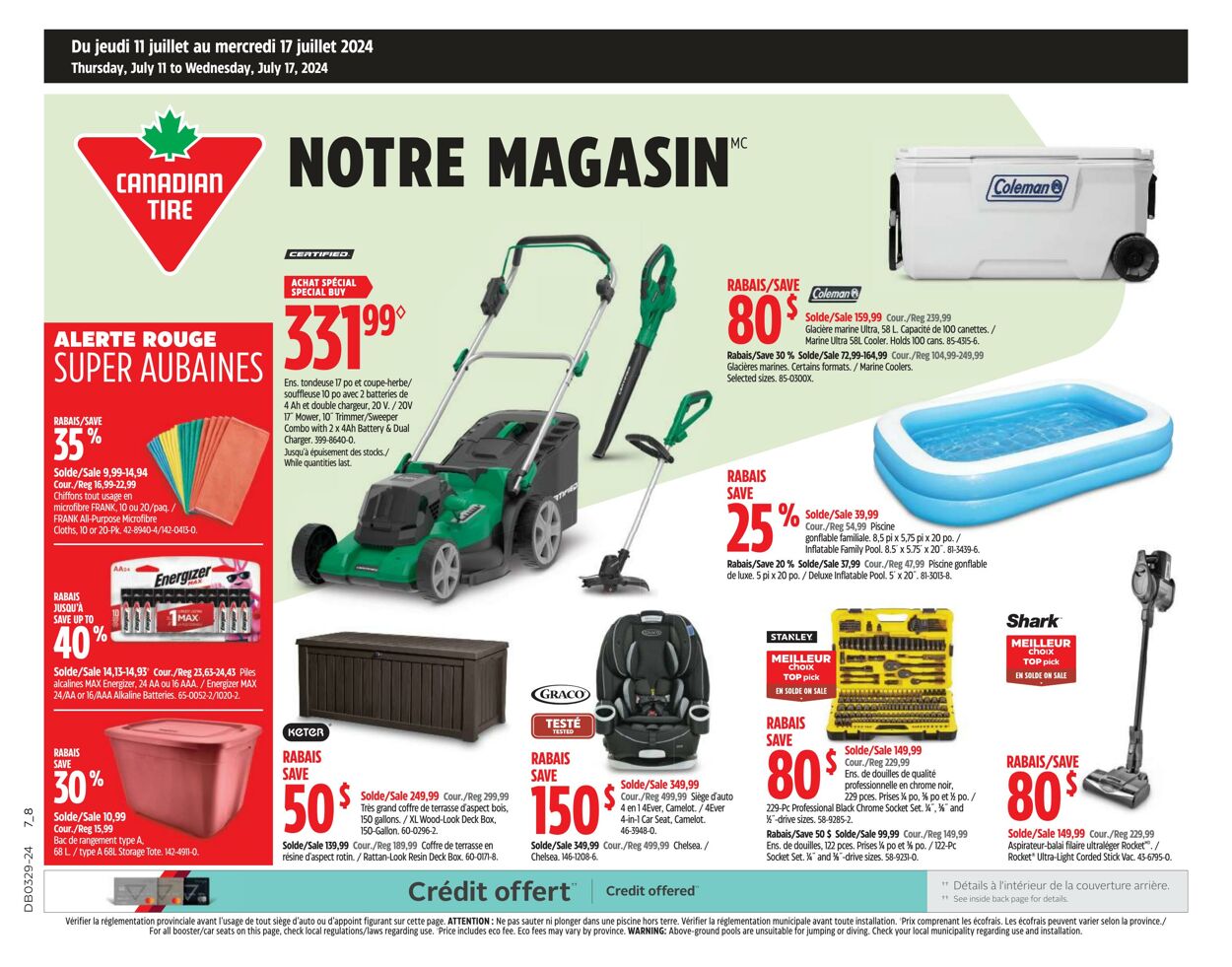 Circulaire Canadian Tire 11.07.2024 - 17.07.2024