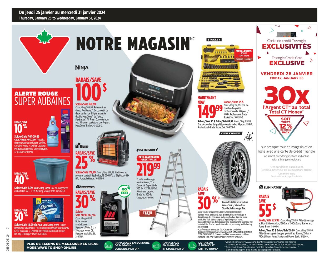 Circulaire Canadian Tire 25.01.2024 - 31.01.2024