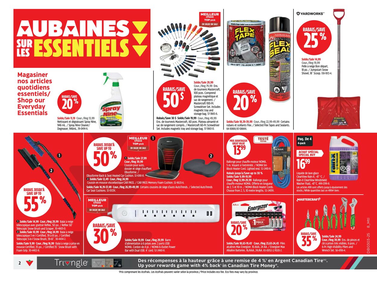 Circulaire Canadian Tire 09.01.2025 - 15.01.2025