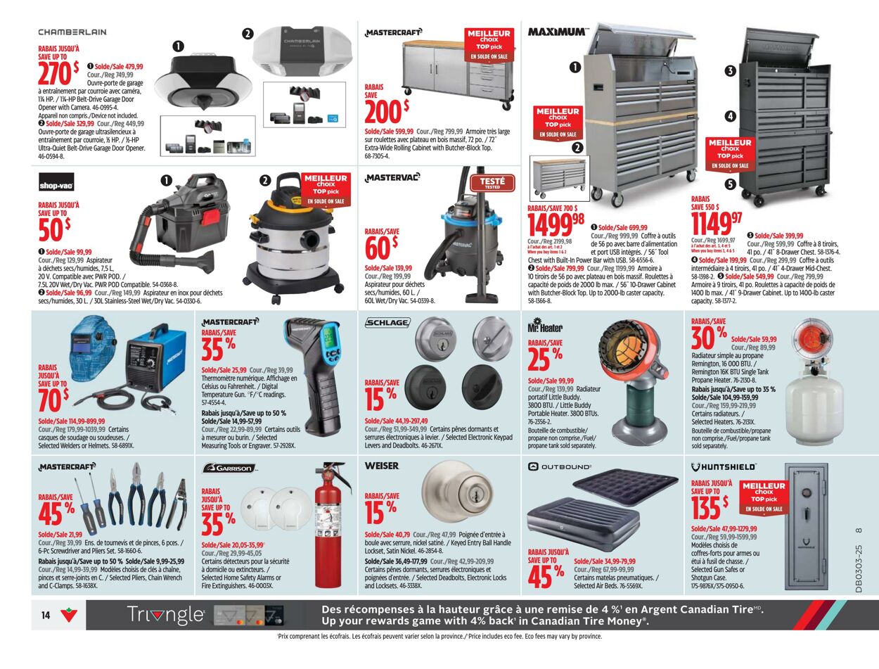 Circulaire Canadian Tire 09.01.2025 - 15.01.2025