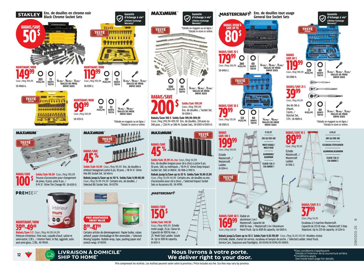 Circulaire Canadian Tire 09.01.2025 - 15.01.2025