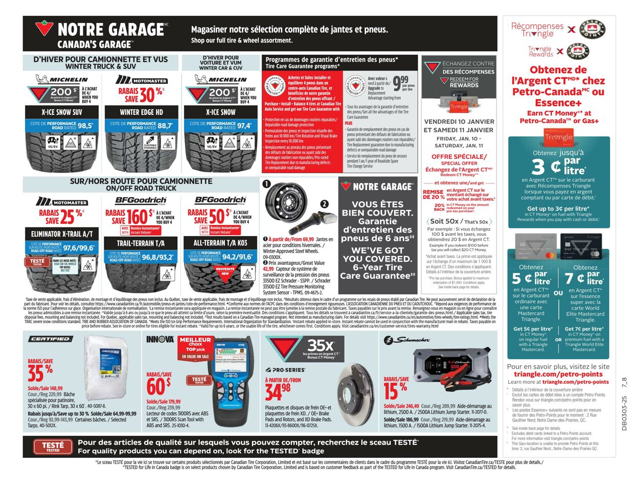 Circulaire Canadian Tire 09.01.2025 - 15.01.2025