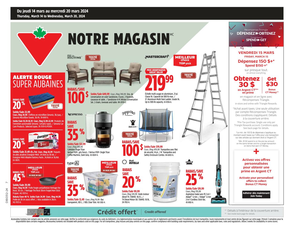 Circulaire Canadian Tire 14.03.2024 - 20.03.2024