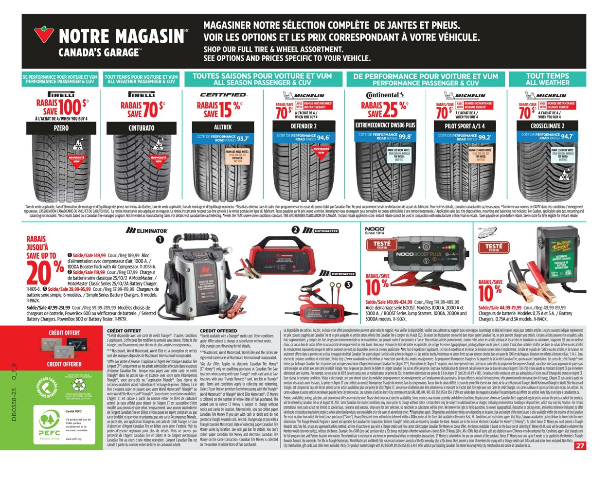 Circulaire Canadian Tire 14.09.2023 - 20.09.2023