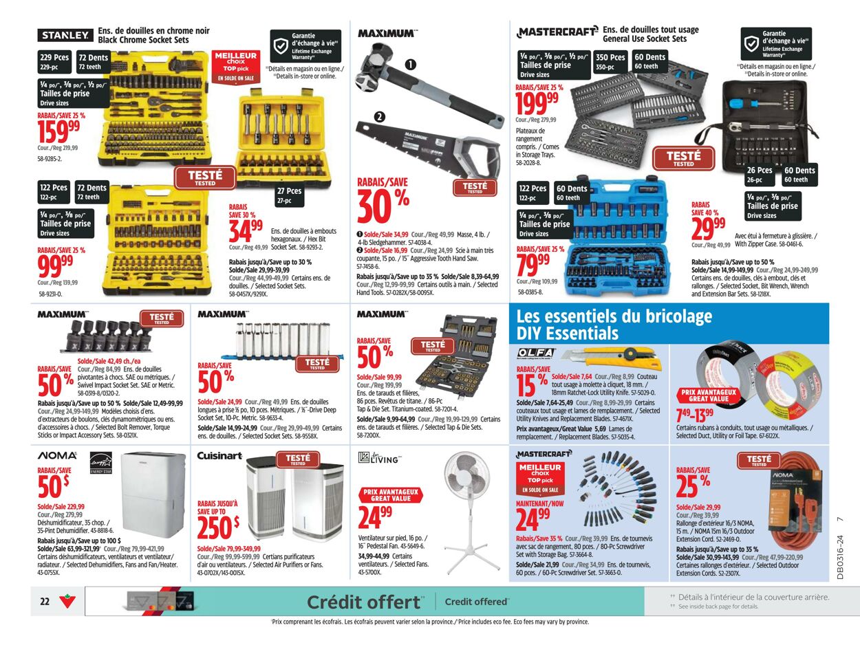 Circulaire Canadian Tire 11.04.2024 - 17.04.2024