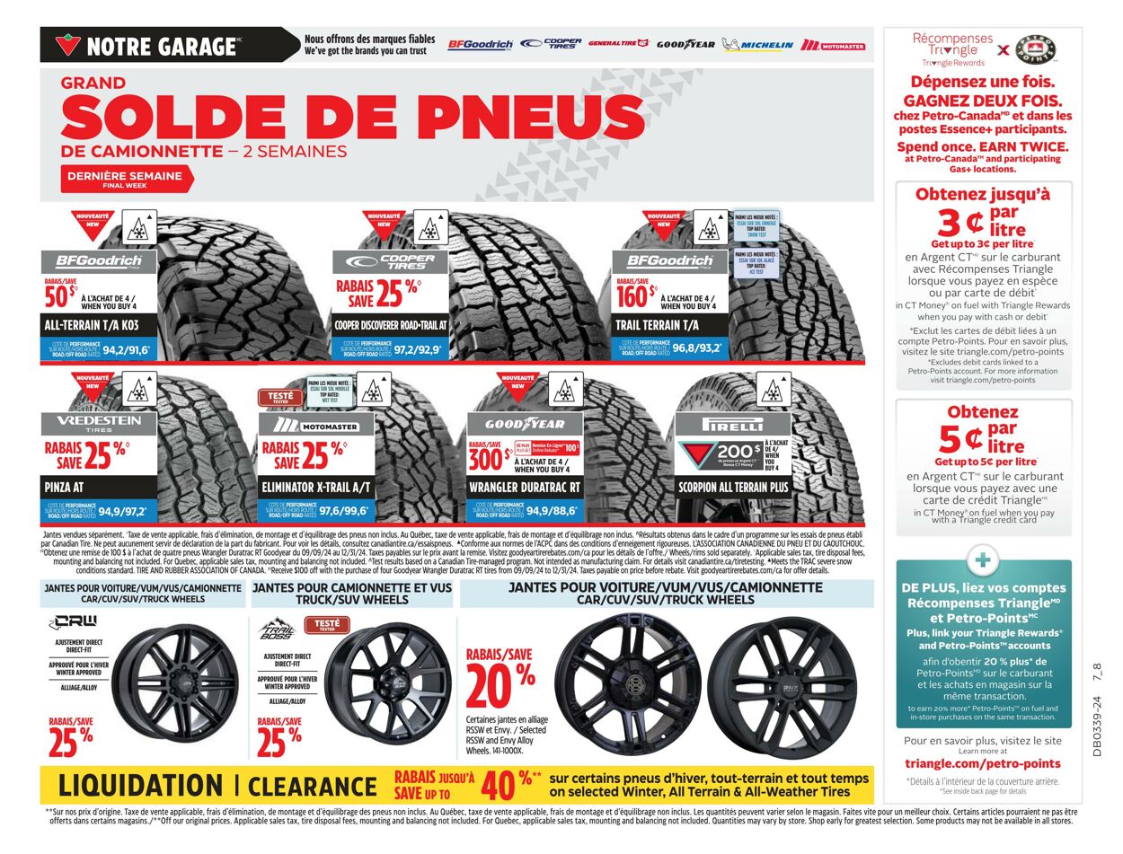 Circulaire Canadian Tire 19.09.2024 - 26.09.2024