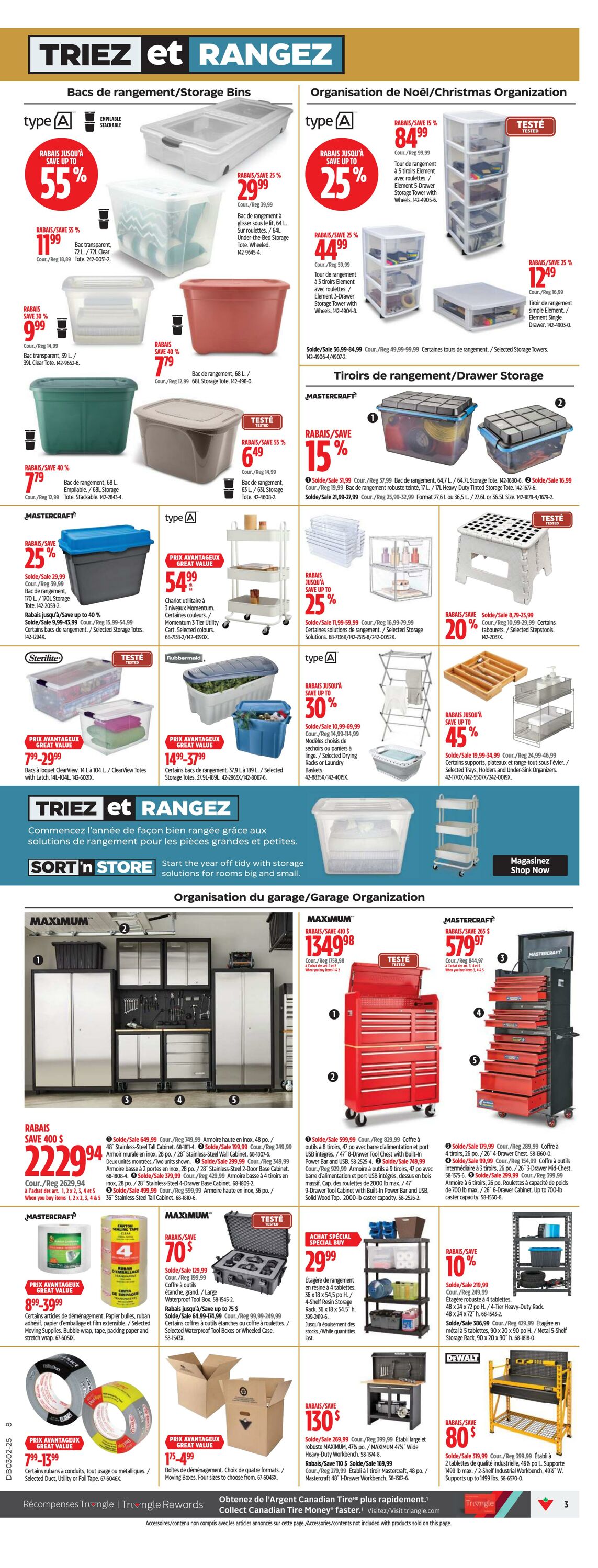 Circulaire Canadian Tire 02.01.2025 - 08.01.2025