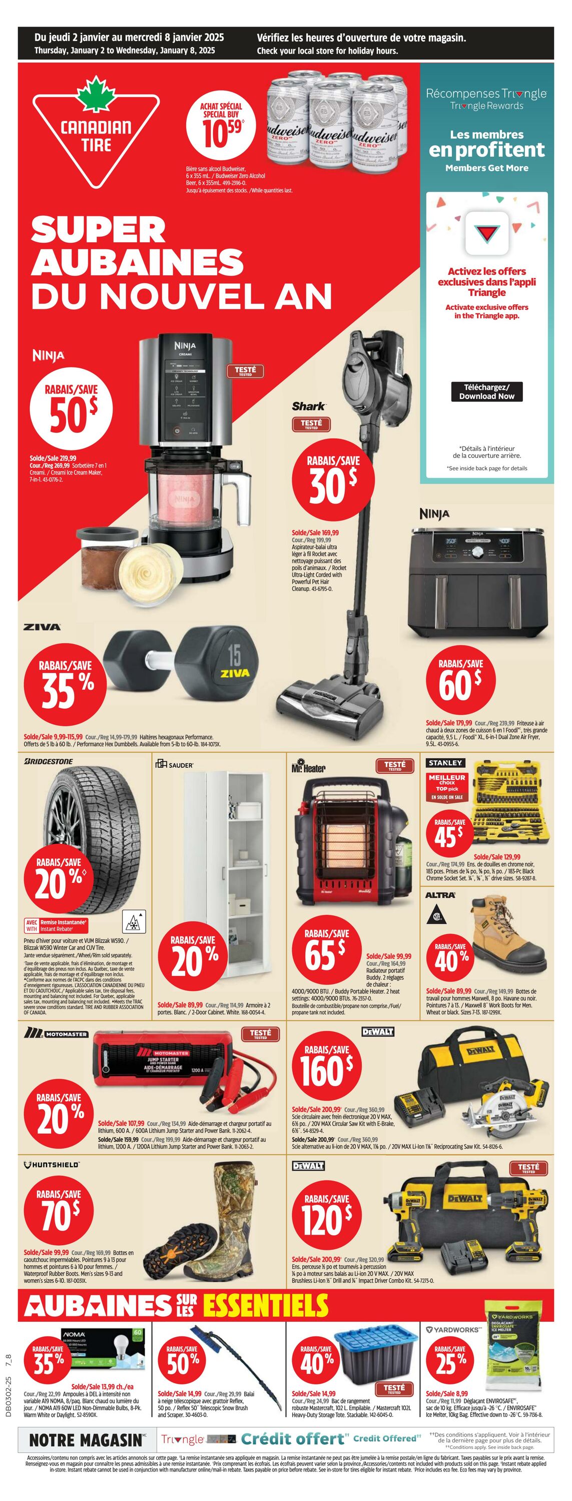 Circulaire Canadian Tire 02.01.2025 - 08.01.2025