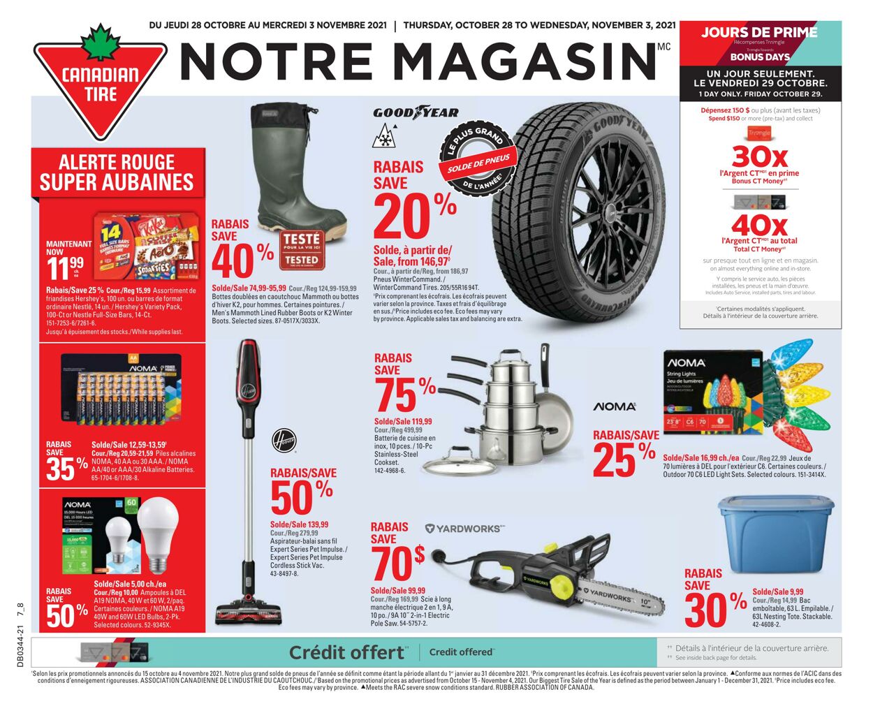 Circulaire Canadian Tire 28.10.2021 - 03.11.2021
