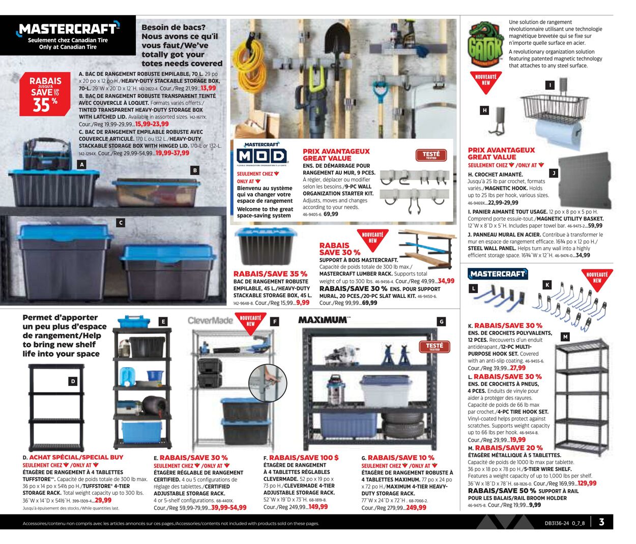 Circulaire Canadian Tire 29.08.2024 - 18.09.2024